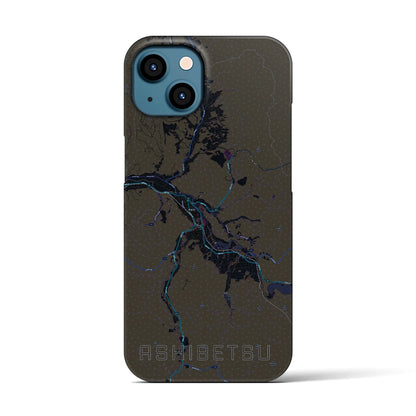 【芦別（北海道）】地図柄iPhoneケース（バックカバータイプ）