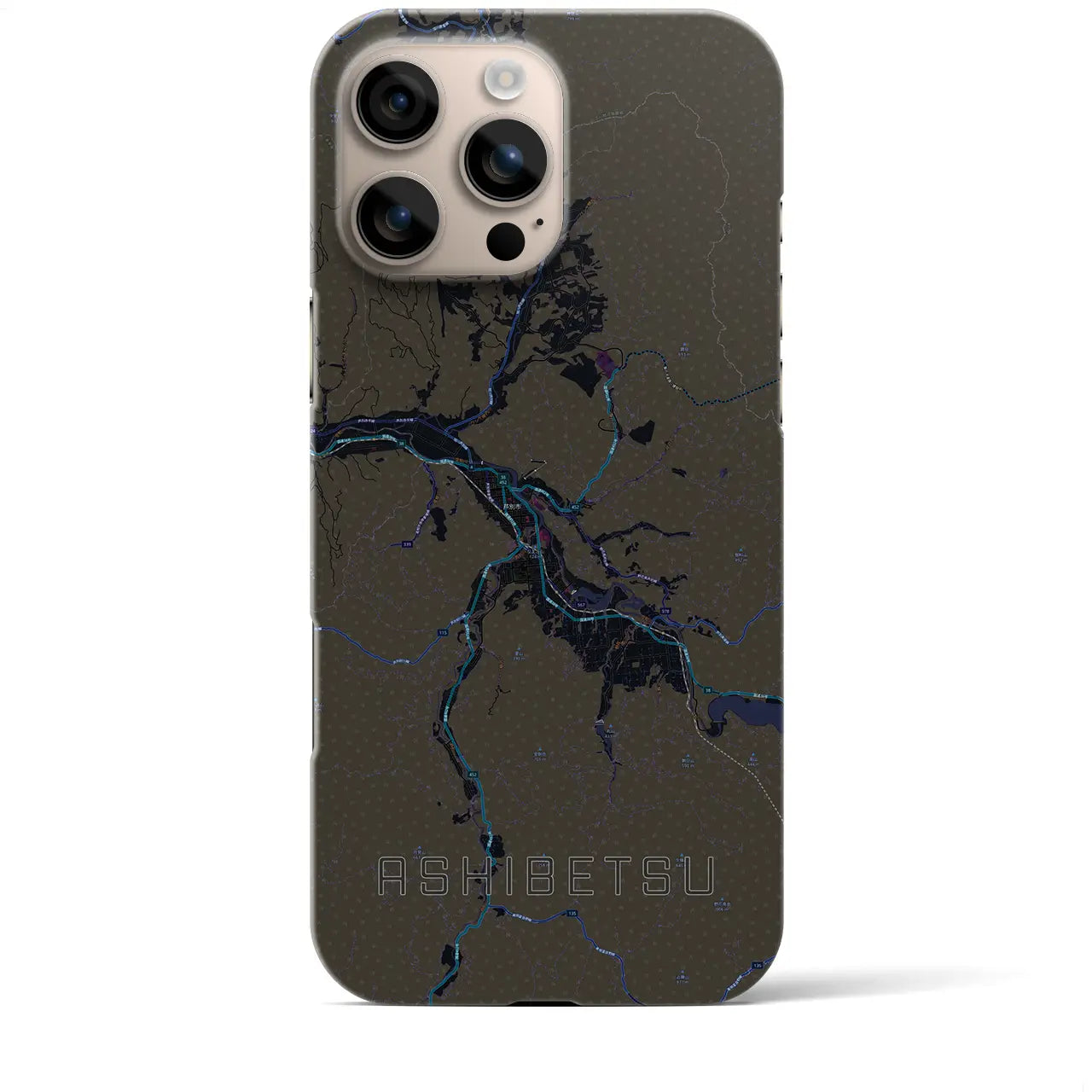 【芦別（北海道）】地図柄iPhoneケース（バックカバータイプ）