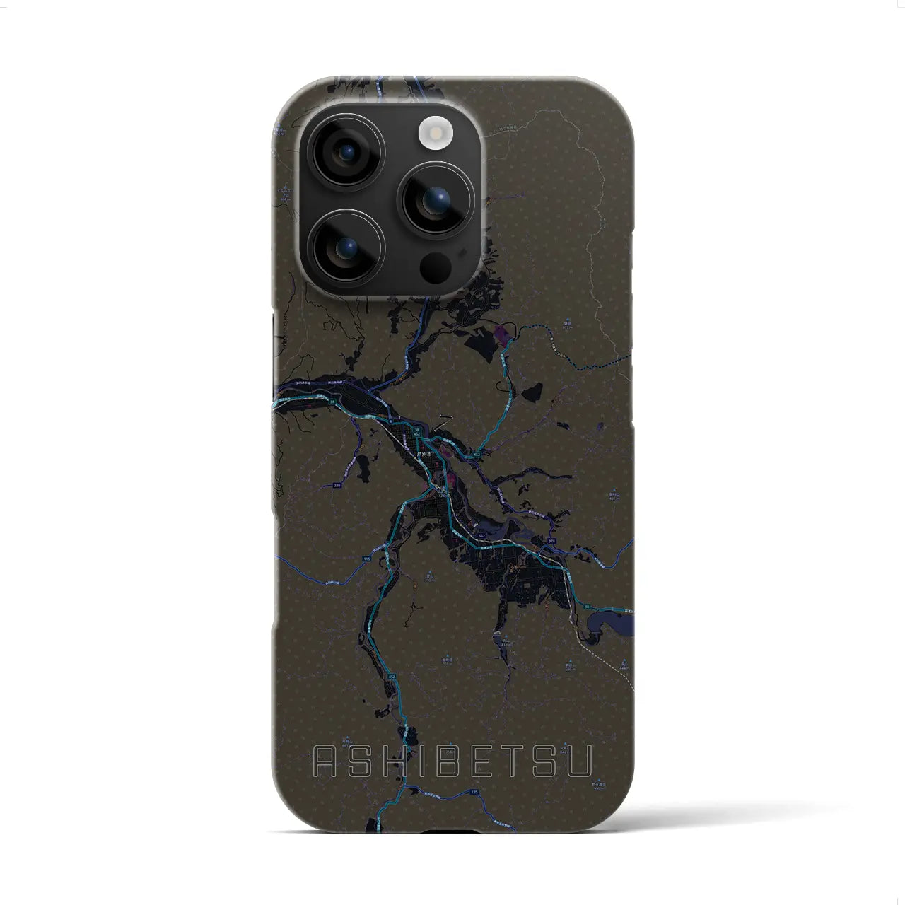 【芦別（北海道）】地図柄iPhoneケース（バックカバータイプ）