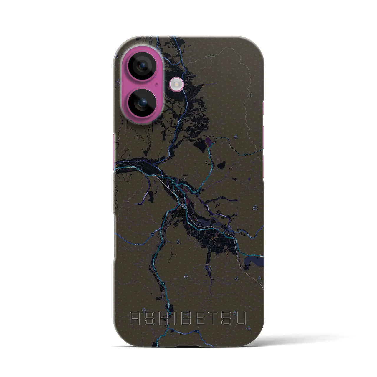 【芦別（北海道）】地図柄iPhoneケース（バックカバータイプ）