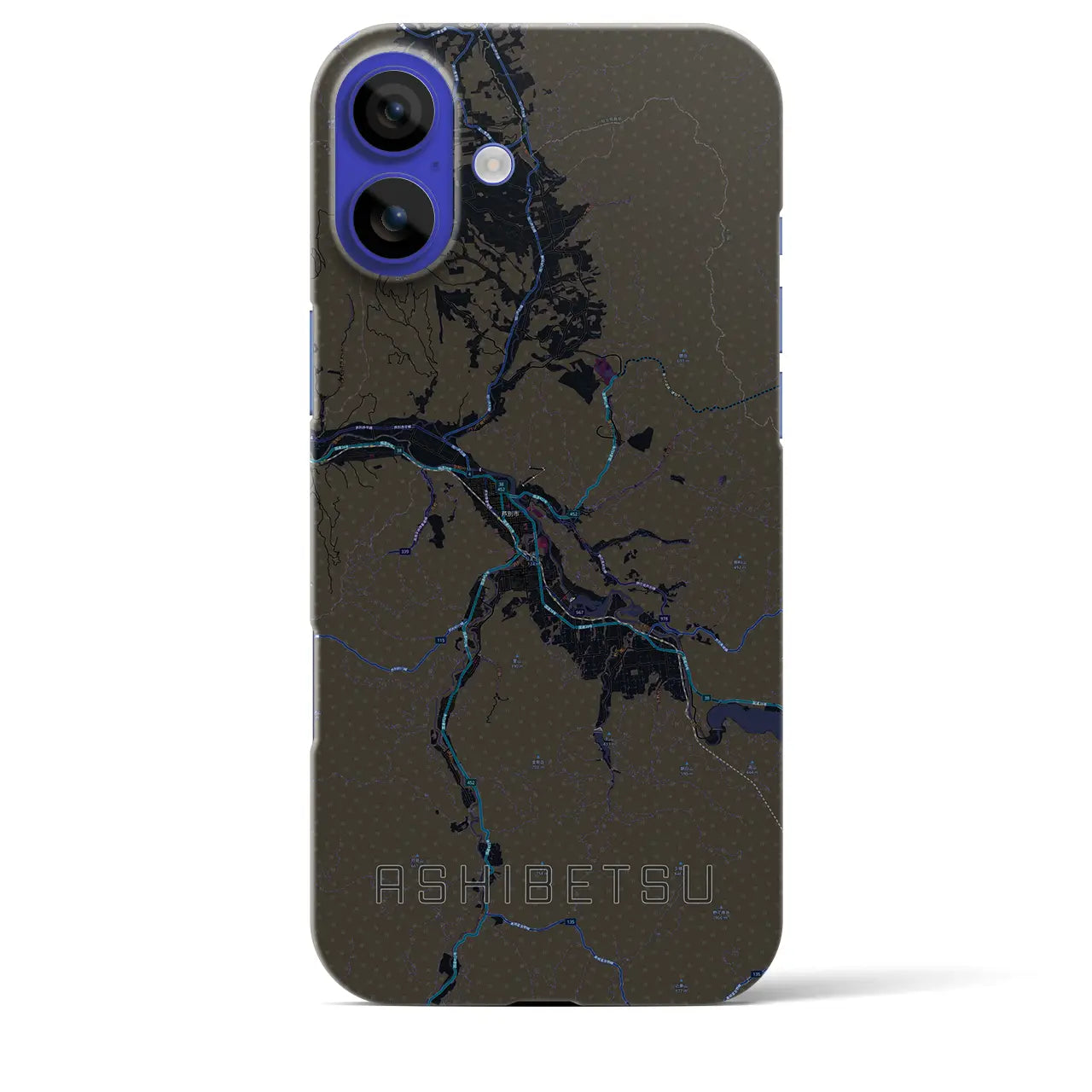 【芦別（北海道）】地図柄iPhoneケース（バックカバータイプ）