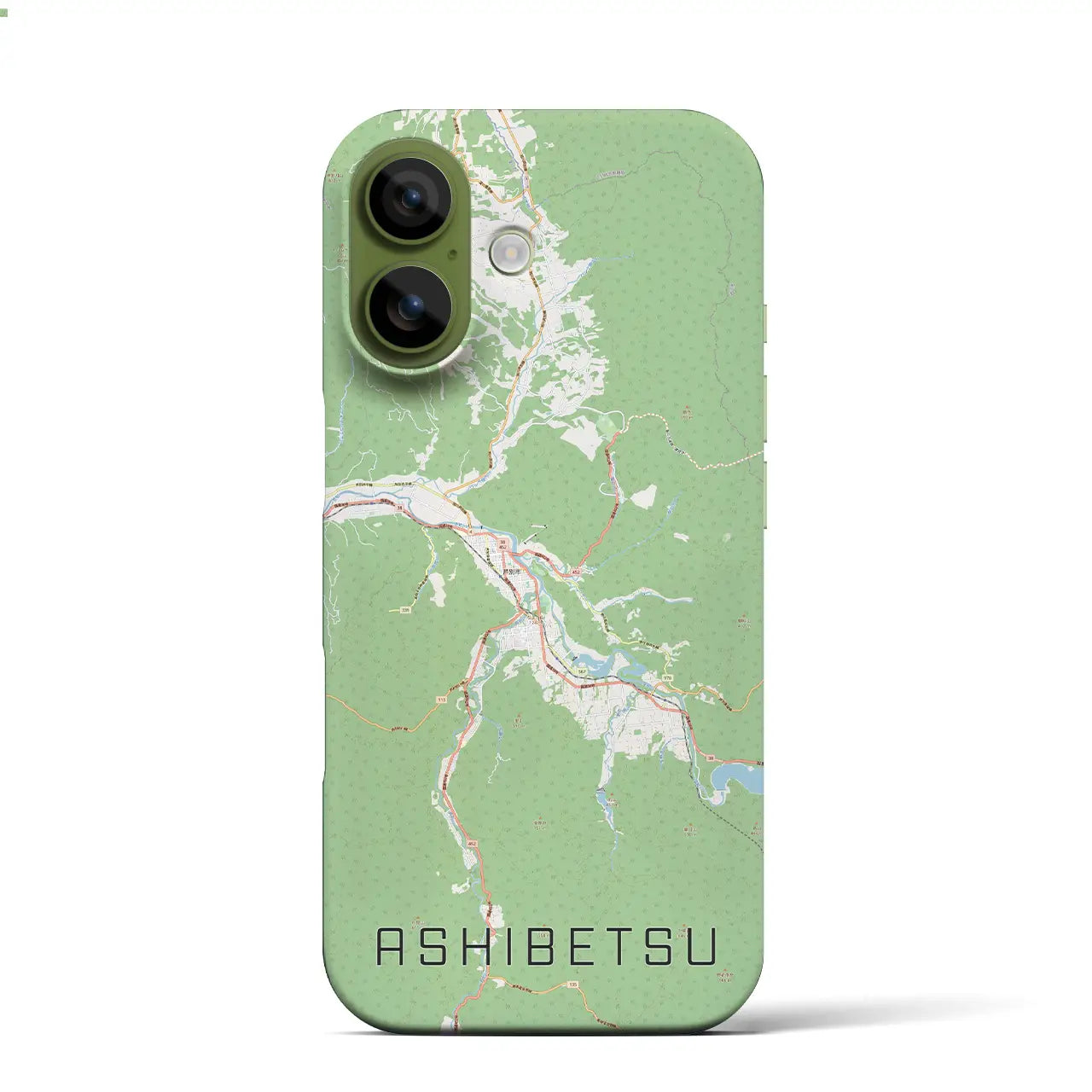 【芦別（北海道）】地図柄iPhoneケース（バックカバータイプ）