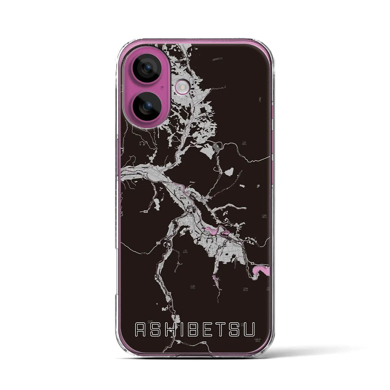 【芦別（北海道）】地図柄iPhoneケース（クリアタイプ）