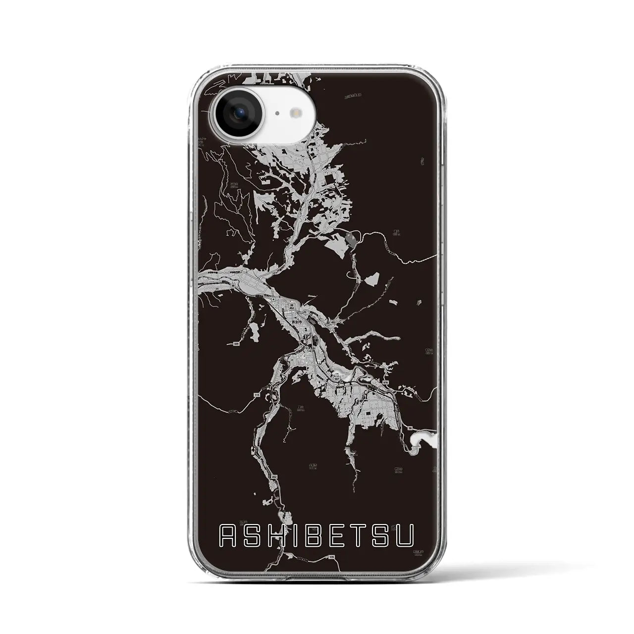 【芦別（北海道）】地図柄iPhoneケース（クリアタイプ）