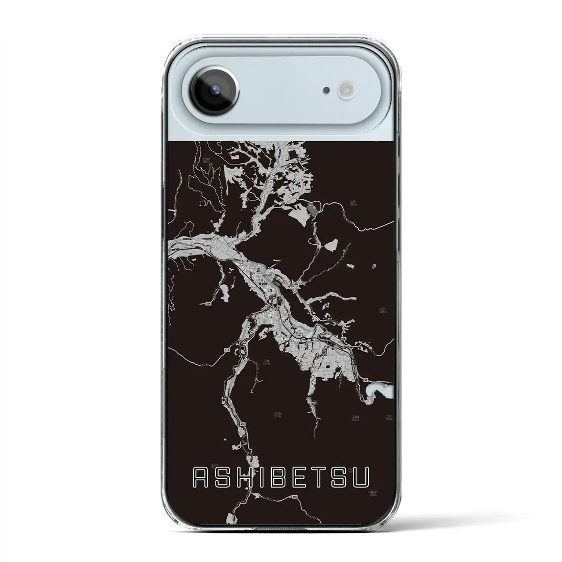 【芦別(北海道)】地図柄iPhoneケース(クリアタイプ)モノトーン・iPhone 17 Pro Max 用