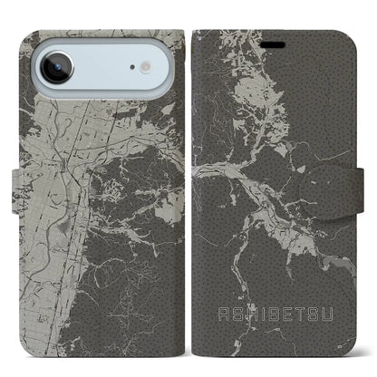 【芦別（北海道）】地図柄iPhoneケース（手帳タイプ）