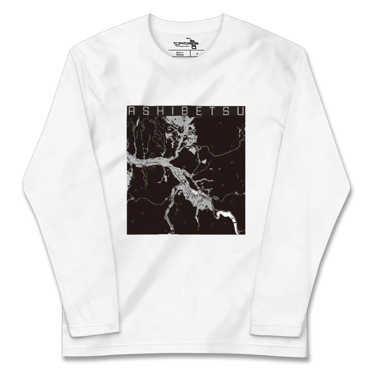 【芦別（北海道）】地図柄ロングスリーブTシャツ