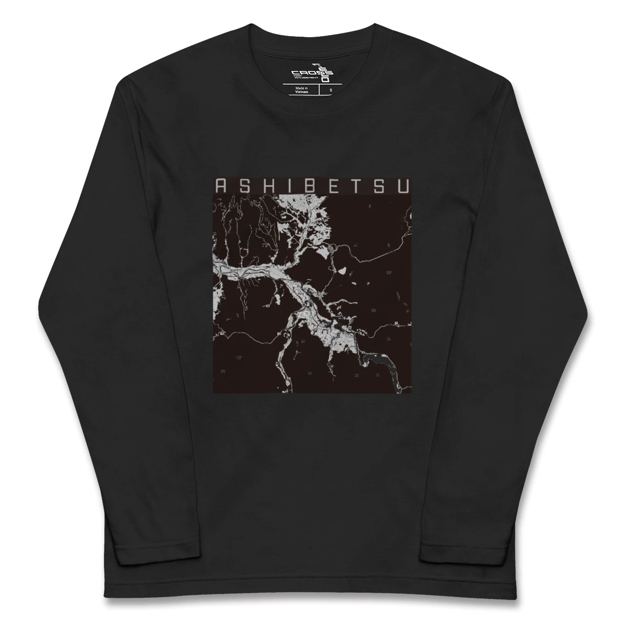 【芦別（北海道）】地図柄ロングスリーブTシャツ