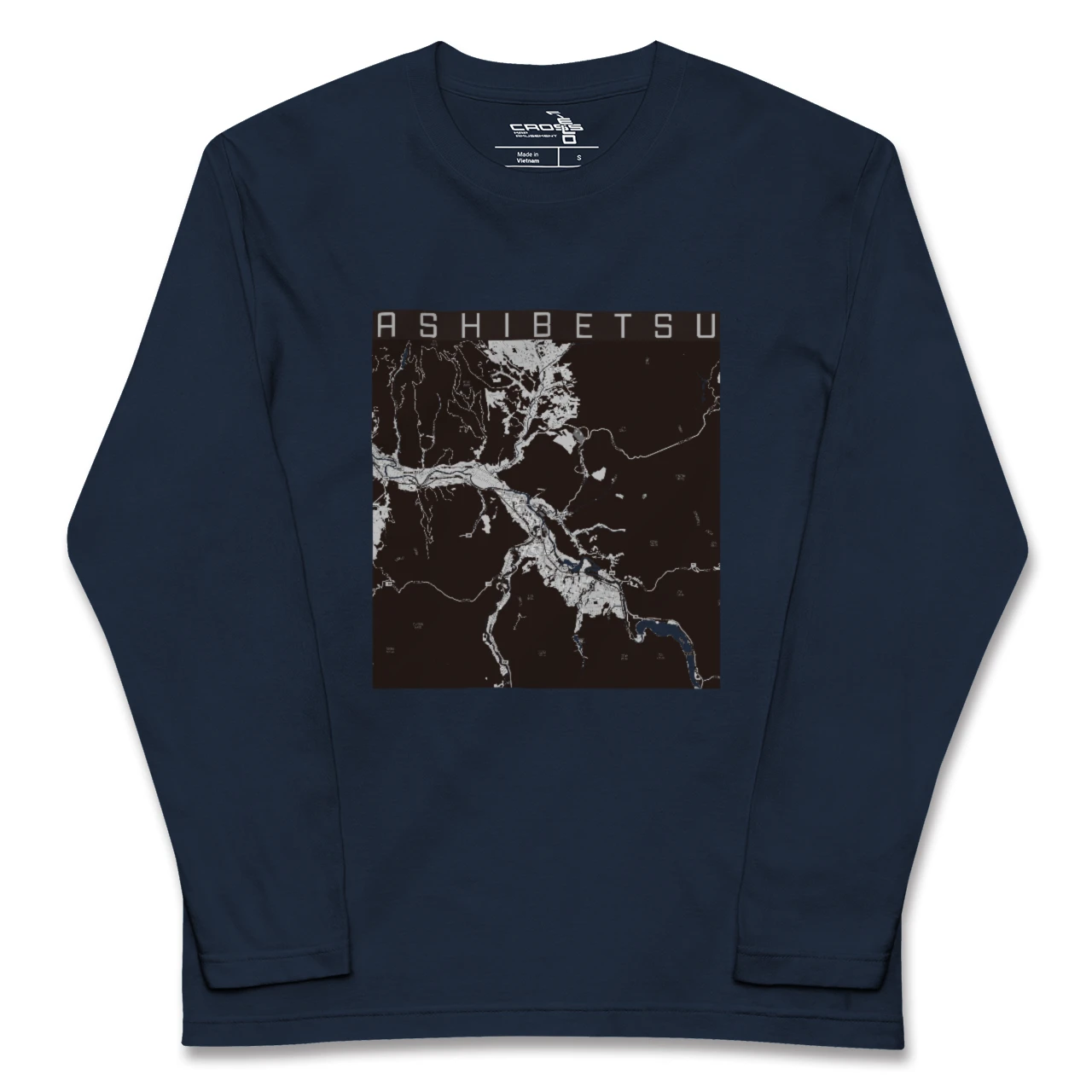 【芦別（北海道）】地図柄ロングスリーブTシャツ