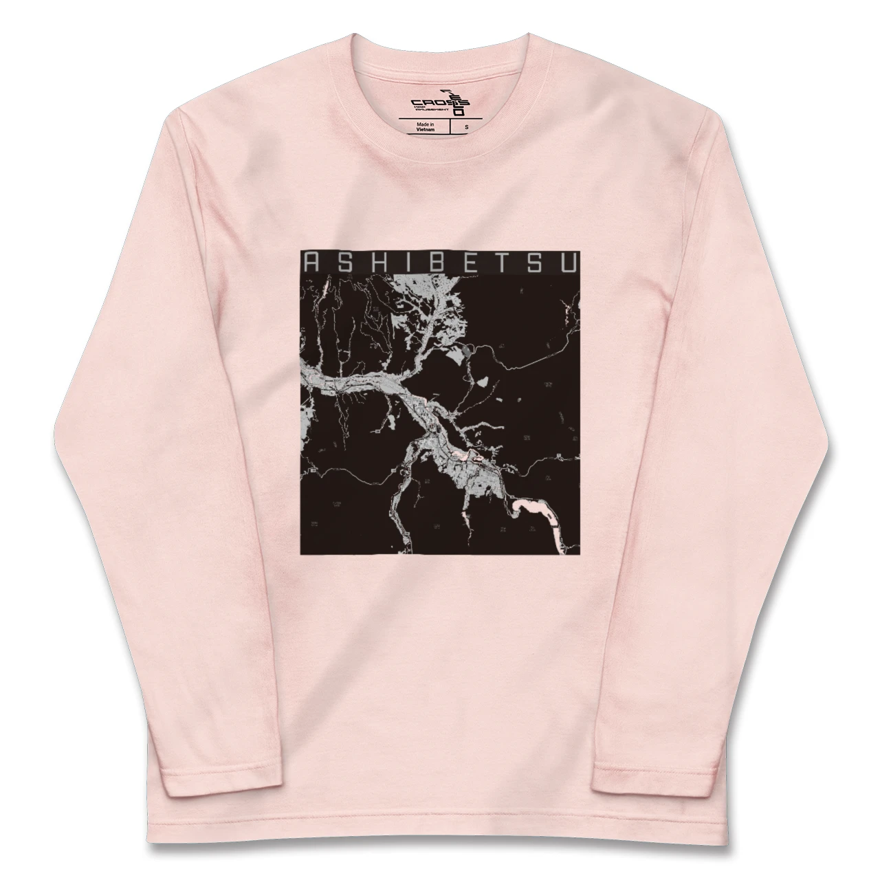 【芦別（北海道）】地図柄ロングスリーブTシャツ