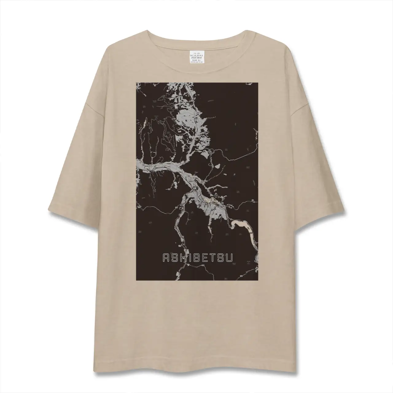 【芦別（北海道）】地図柄ビッグシルエットTシャツ