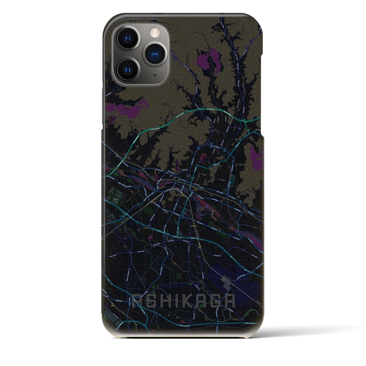【足利（栃木県）】地図柄iPhoneケース（バックカバータイプ）