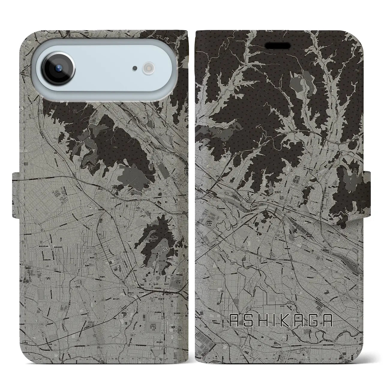 【足利（栃木県）】地図柄iPhoneケース（手帳タイプ）
