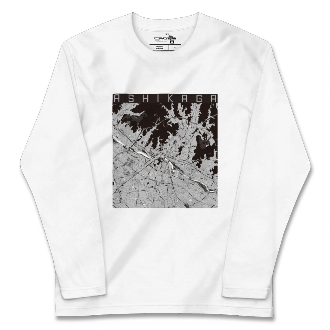 【足利(栃木県)】地図柄ロングスリーブTシャツ