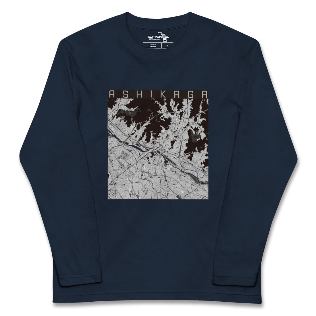 【足利(栃木県)】地図柄ロングスリーブTシャツ