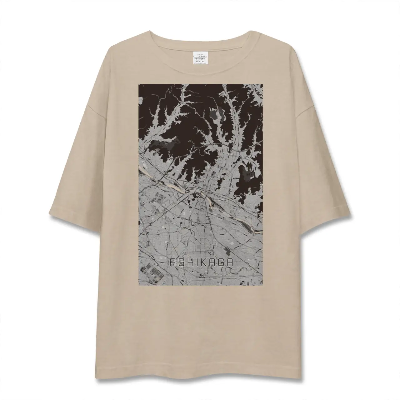 【足利（栃木県）】地図柄ビッグシルエットTシャツ