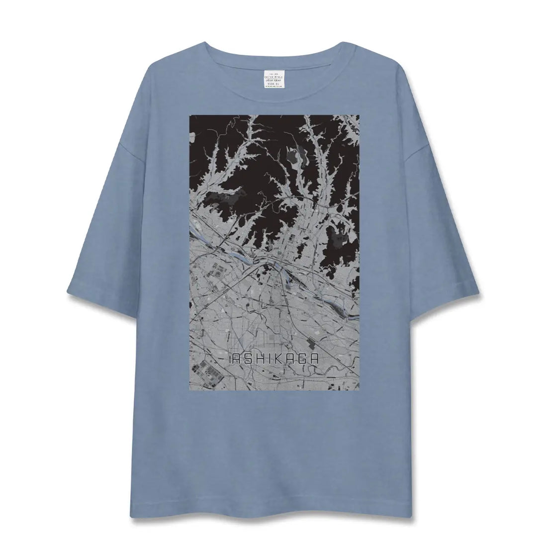 【足利（栃木県）】地図柄ビッグシルエットTシャツ