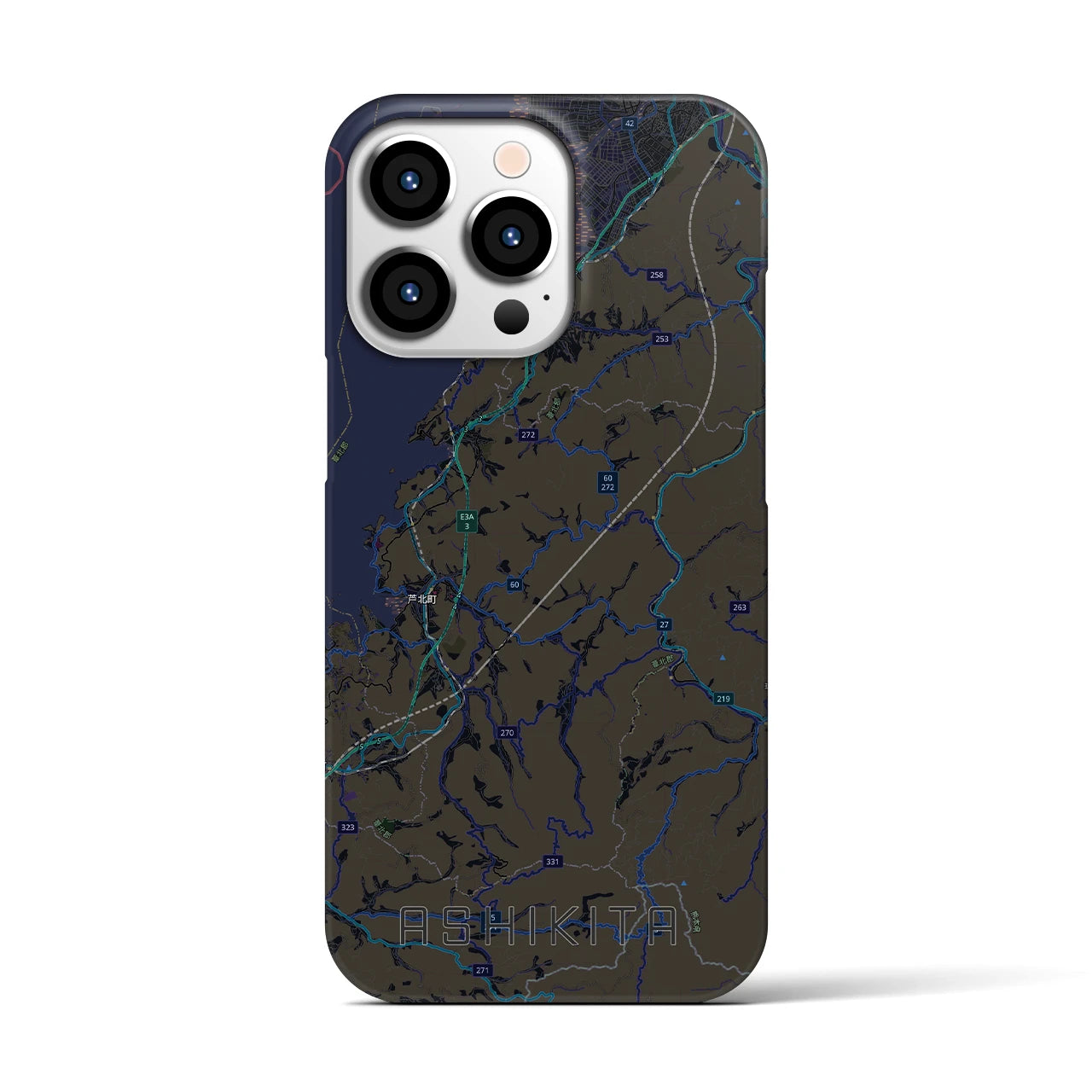 【芦北（熊本県）】地図柄iPhoneケース（バックカバータイプ）