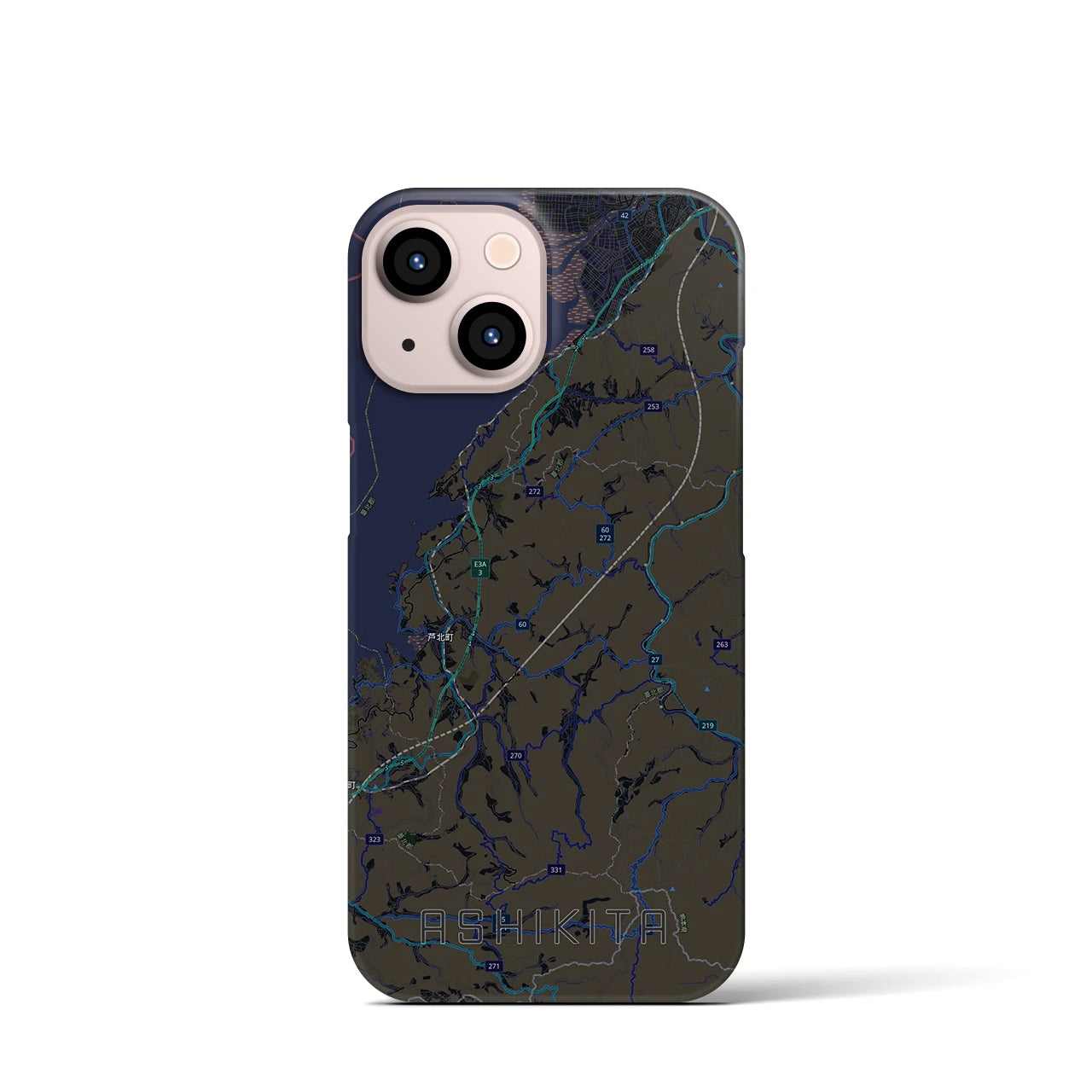 【芦北（熊本県）】地図柄iPhoneケース（バックカバータイプ）