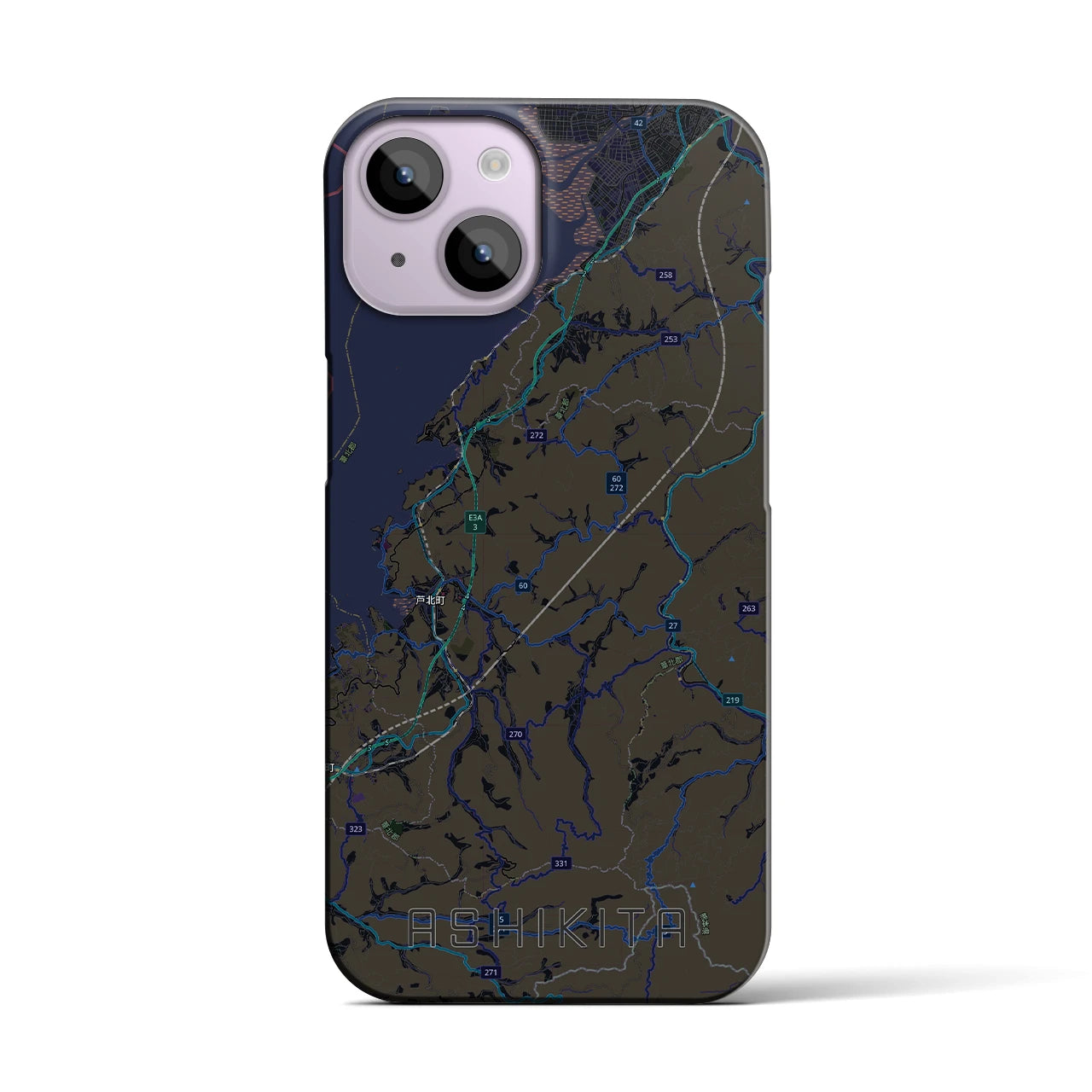 【芦北（熊本県）】地図柄iPhoneケース（バックカバータイプ）