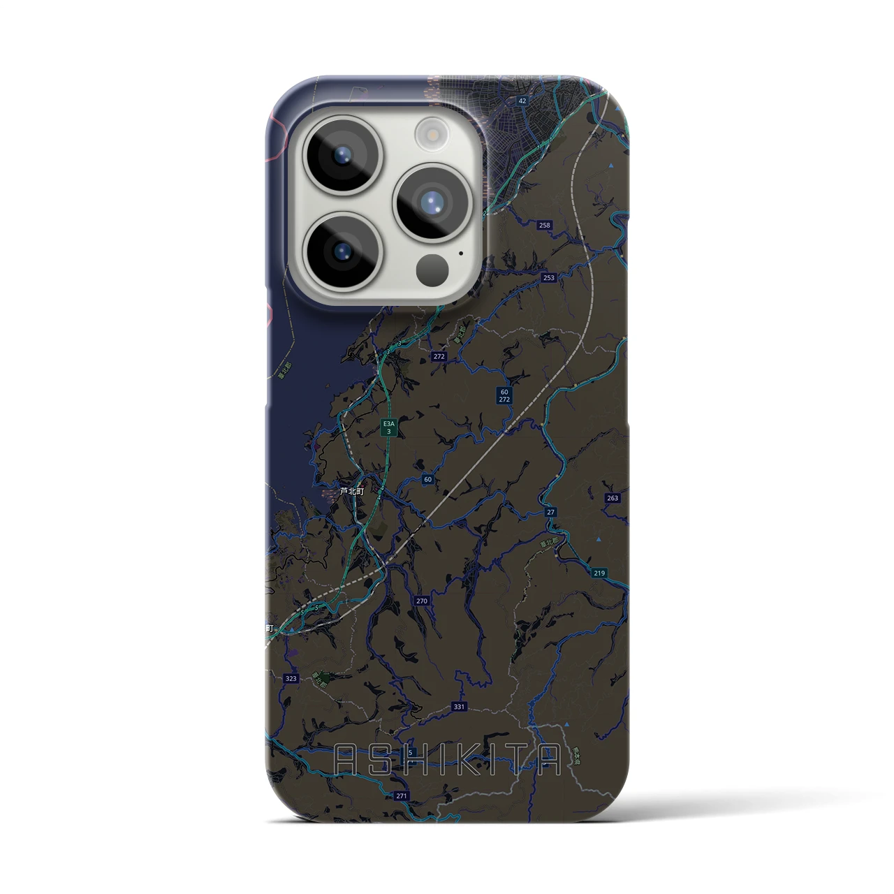 【芦北（熊本県）】地図柄iPhoneケース（バックカバータイプ）
