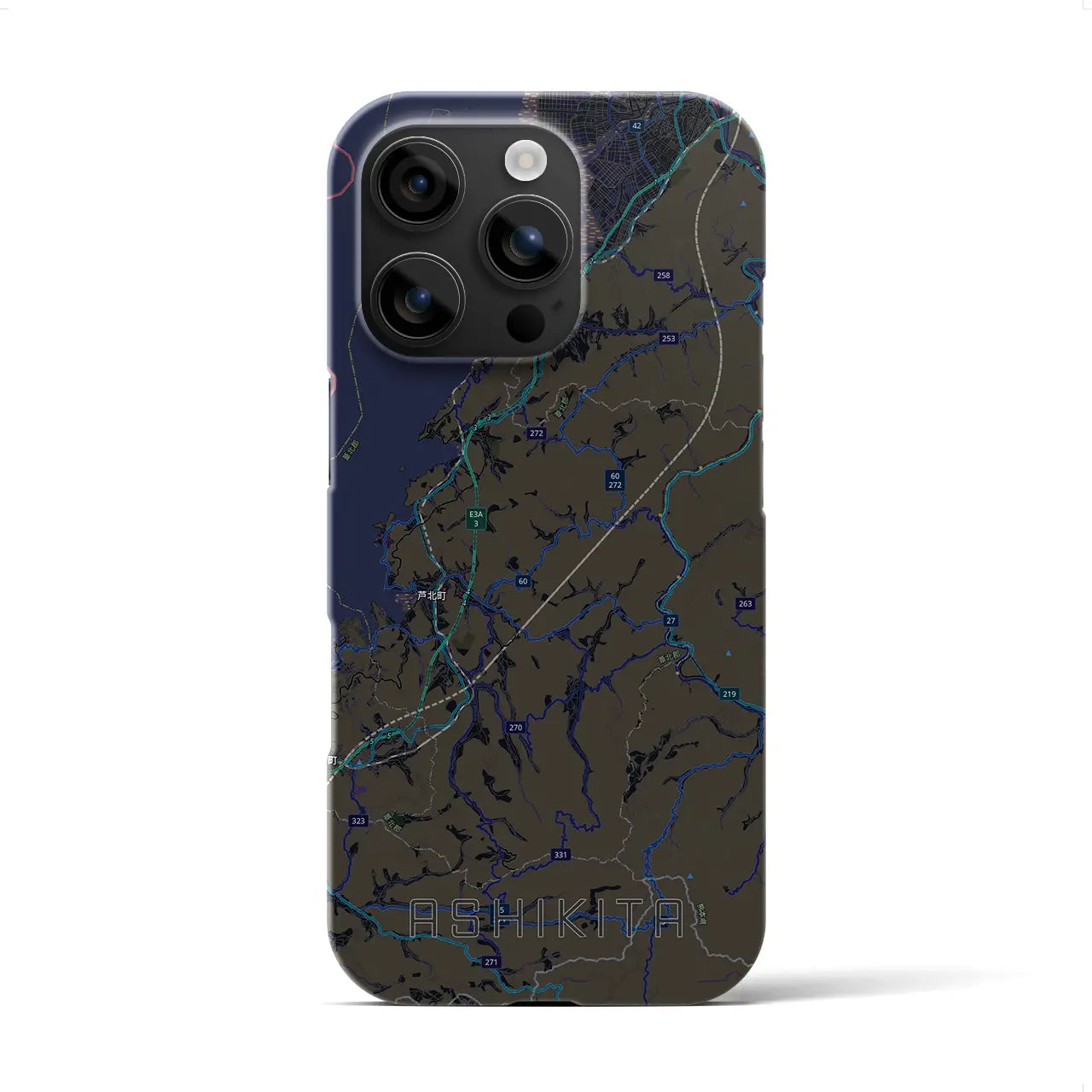【芦北（熊本県）】地図柄iPhoneケース（バックカバータイプ）