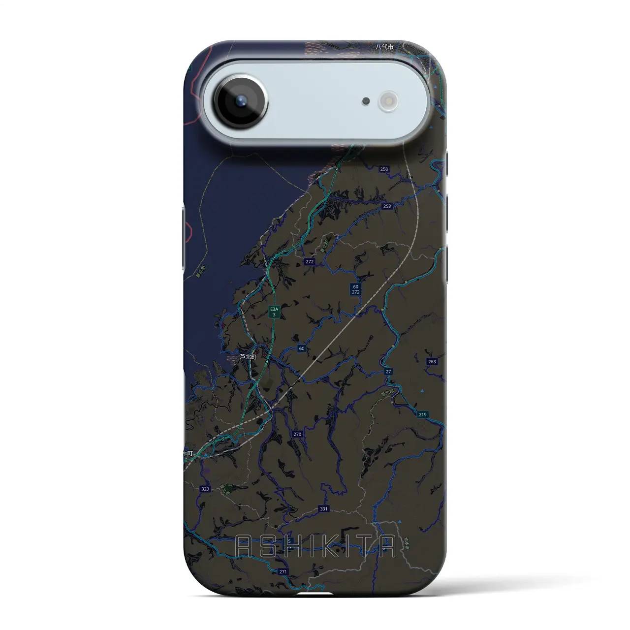 【芦北（熊本県）】地図柄iPhoneケース（バックカバータイプ）