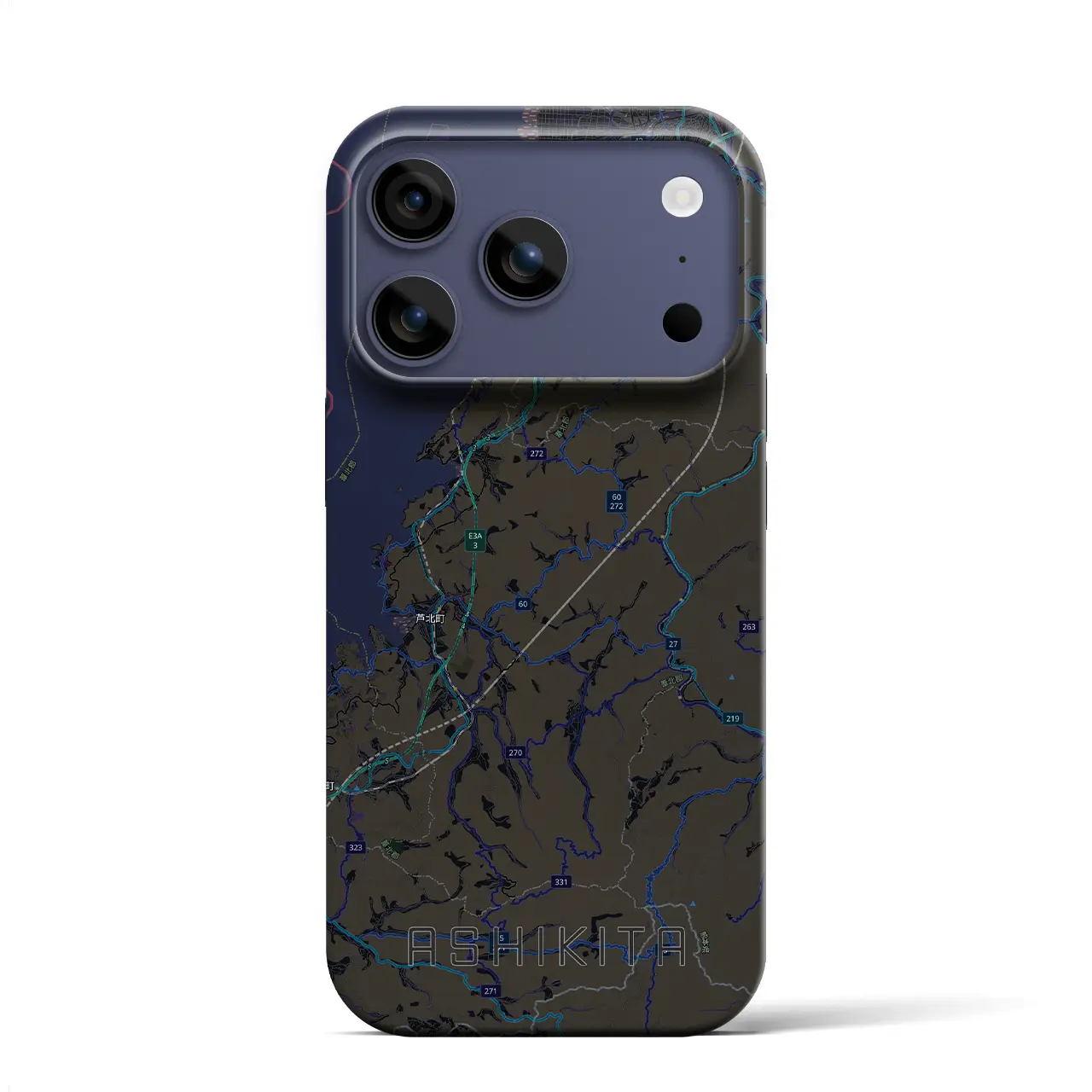 【芦北（熊本県）】地図柄iPhoneケース（バックカバータイプ）