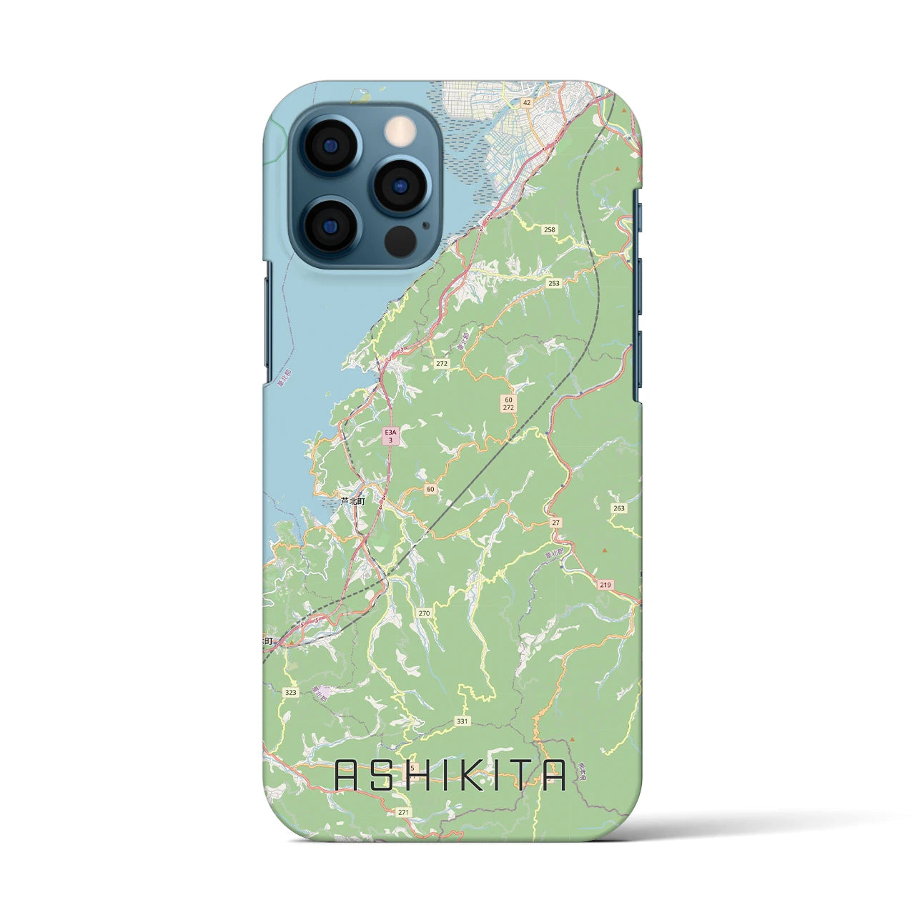 【芦北（熊本県）】地図柄iPhoneケース（バックカバータイプ）