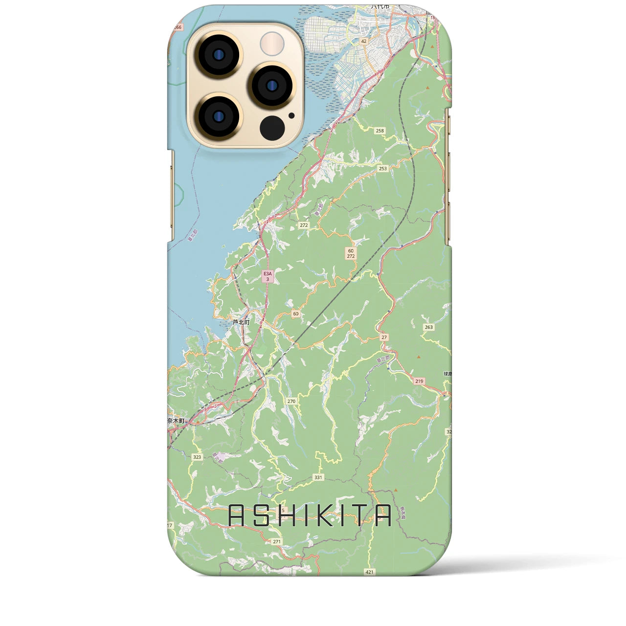【芦北（熊本県）】地図柄iPhoneケース（バックカバータイプ）