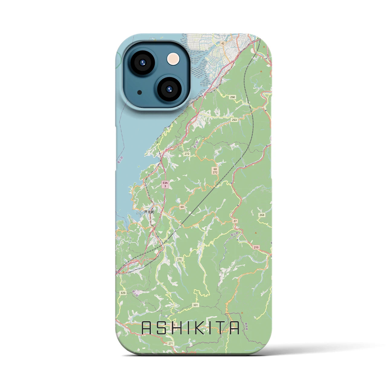 【芦北（熊本県）】地図柄iPhoneケース（バックカバータイプ）