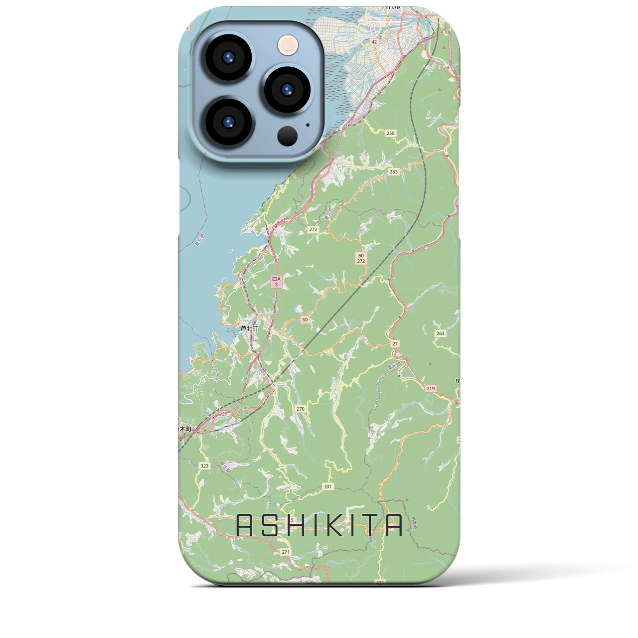 【芦北（熊本県）】地図柄iPhoneケース（バックカバータイプ）