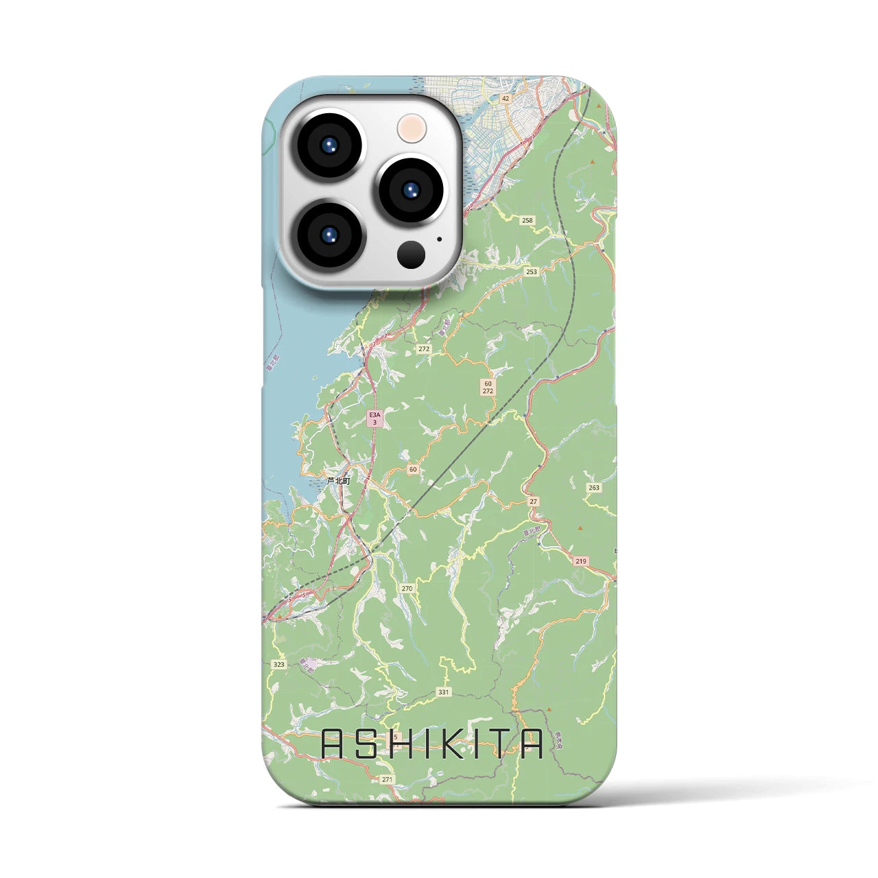 【芦北（熊本県）】地図柄iPhoneケース（バックカバータイプ）
