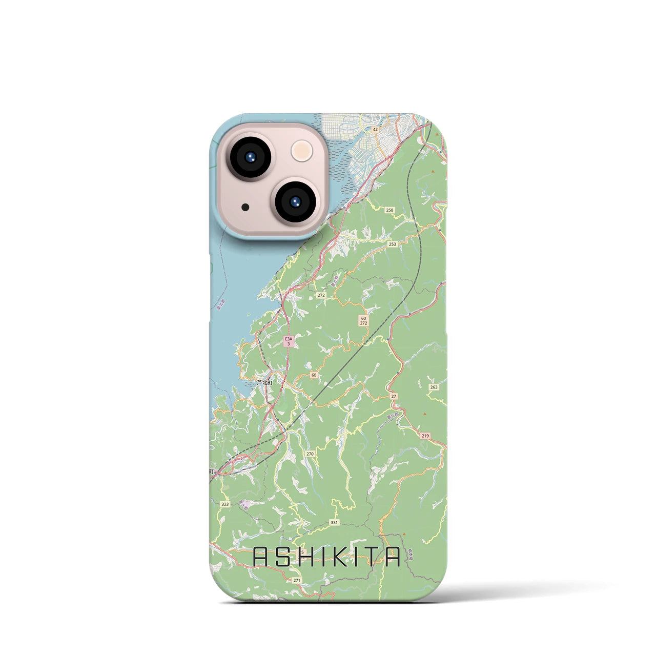 【芦北（熊本県）】地図柄iPhoneケース（バックカバータイプ）