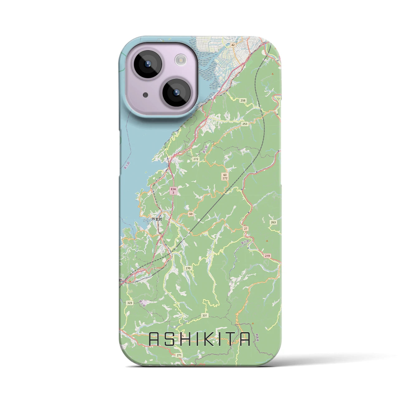 【芦北（熊本県）】地図柄iPhoneケース（バックカバータイプ）