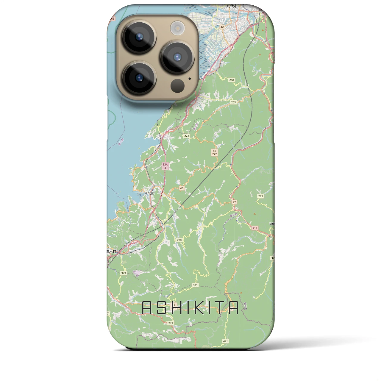 【芦北（熊本県）】地図柄iPhoneケース（バックカバータイプ）