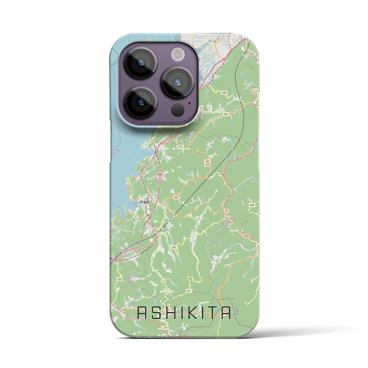 【芦北（熊本県）】地図柄iPhoneケース（バックカバータイプ）
