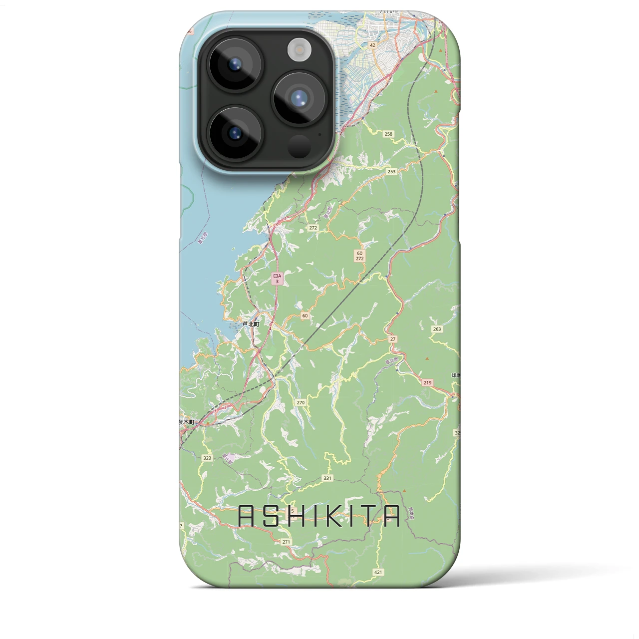 【芦北（熊本県）】地図柄iPhoneケース（バックカバータイプ）