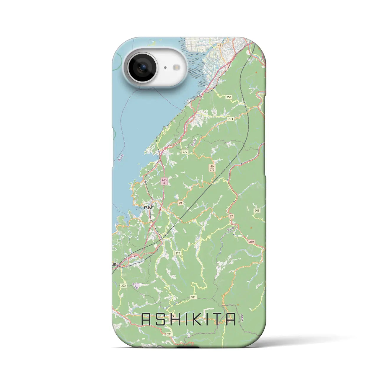 【芦北（熊本県）】地図柄iPhoneケース（バックカバータイプ）