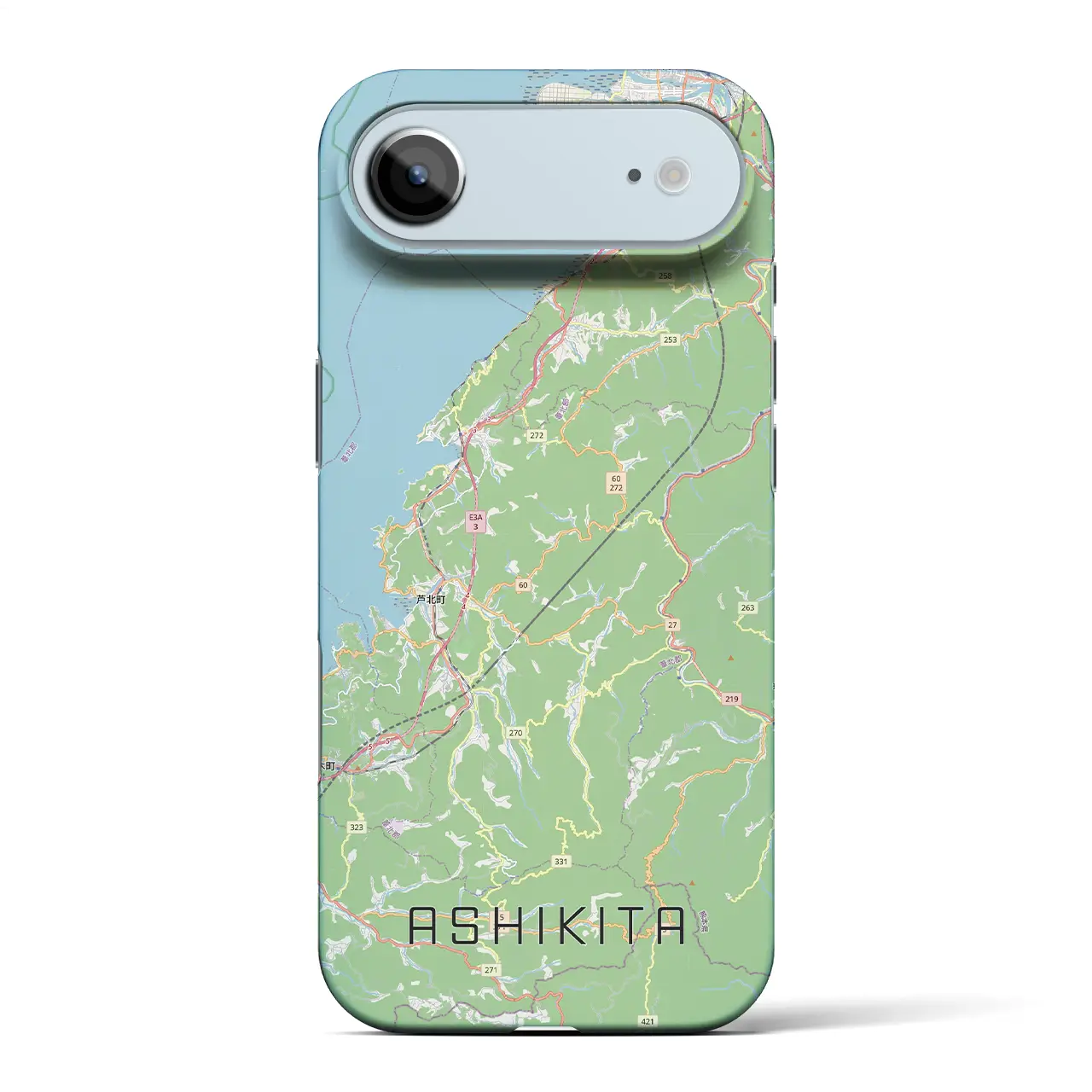 【芦北（熊本県）】地図柄iPhoneケース（バックカバータイプ）