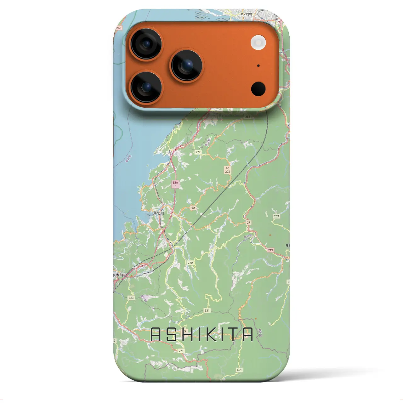 【芦北（熊本県）】地図柄iPhoneケース（バックカバータイプ）