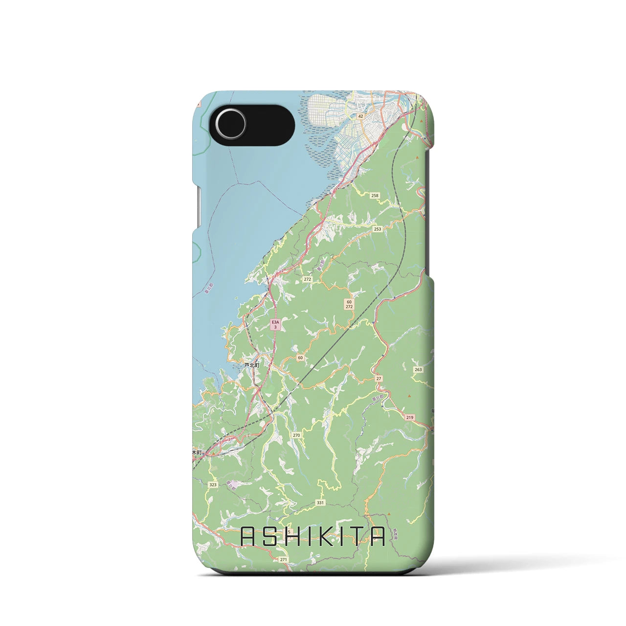 【芦北（熊本県）】地図柄iPhoneケース（バックカバータイプ）