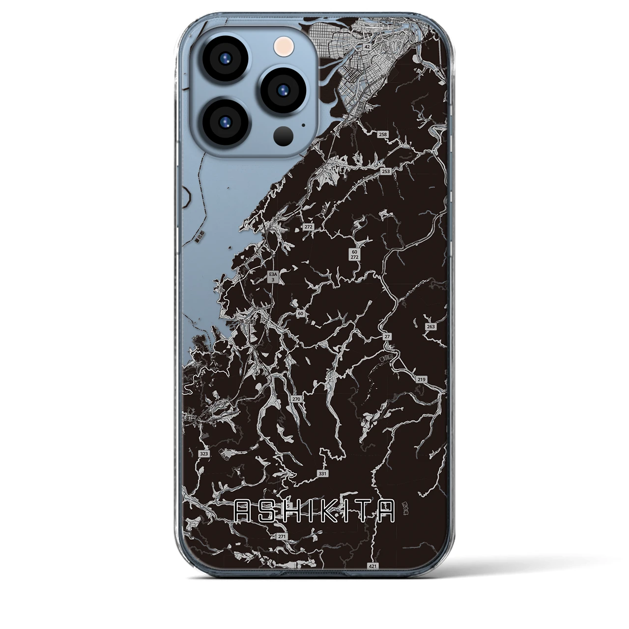 【芦北（熊本県）】地図柄iPhoneケース（クリアタイプ）