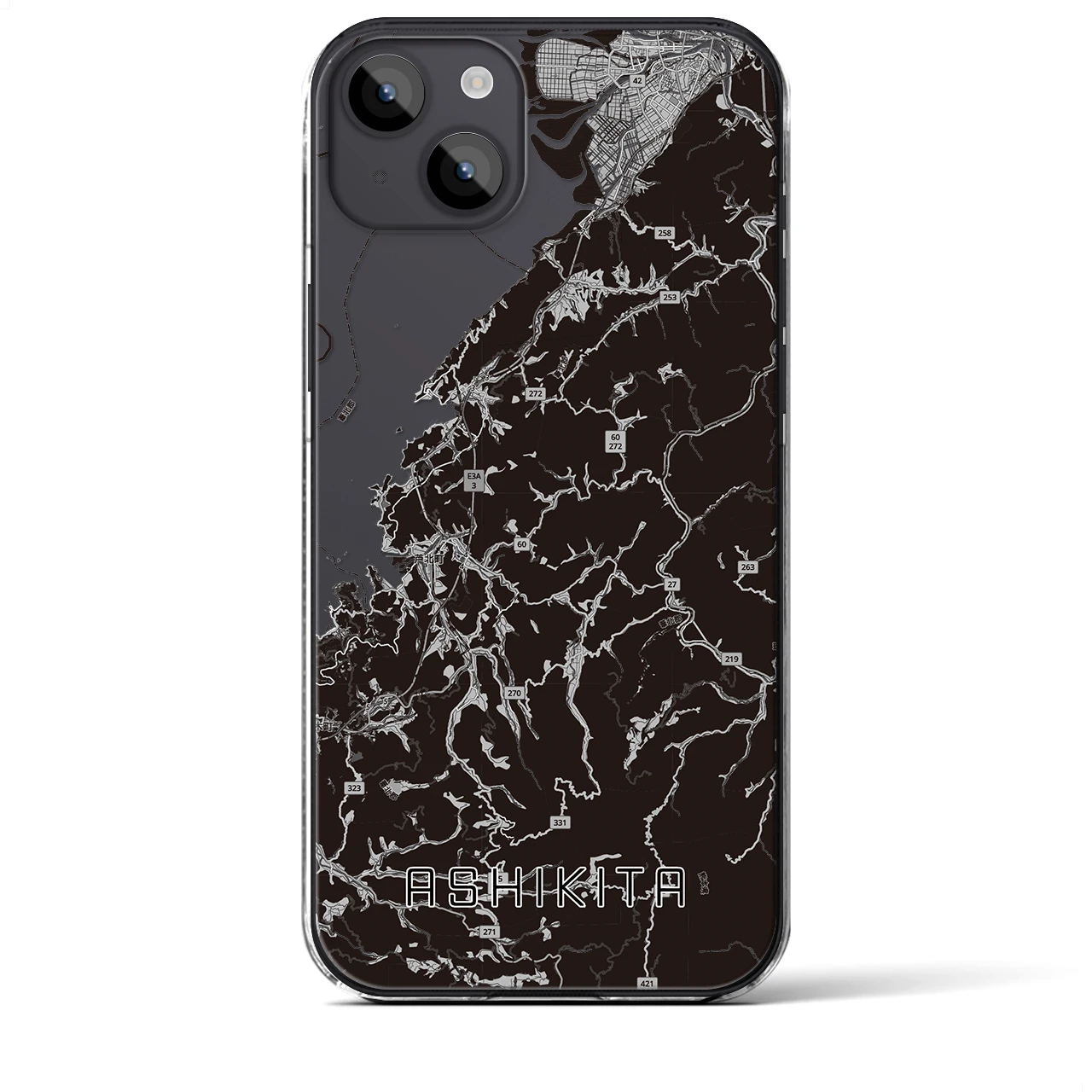 【芦北（熊本県）】地図柄iPhoneケース（クリアタイプ）
