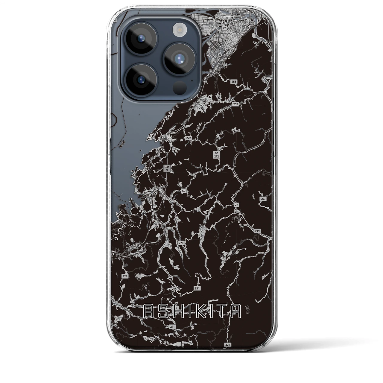 【芦北（熊本県）】地図柄iPhoneケース（クリアタイプ）