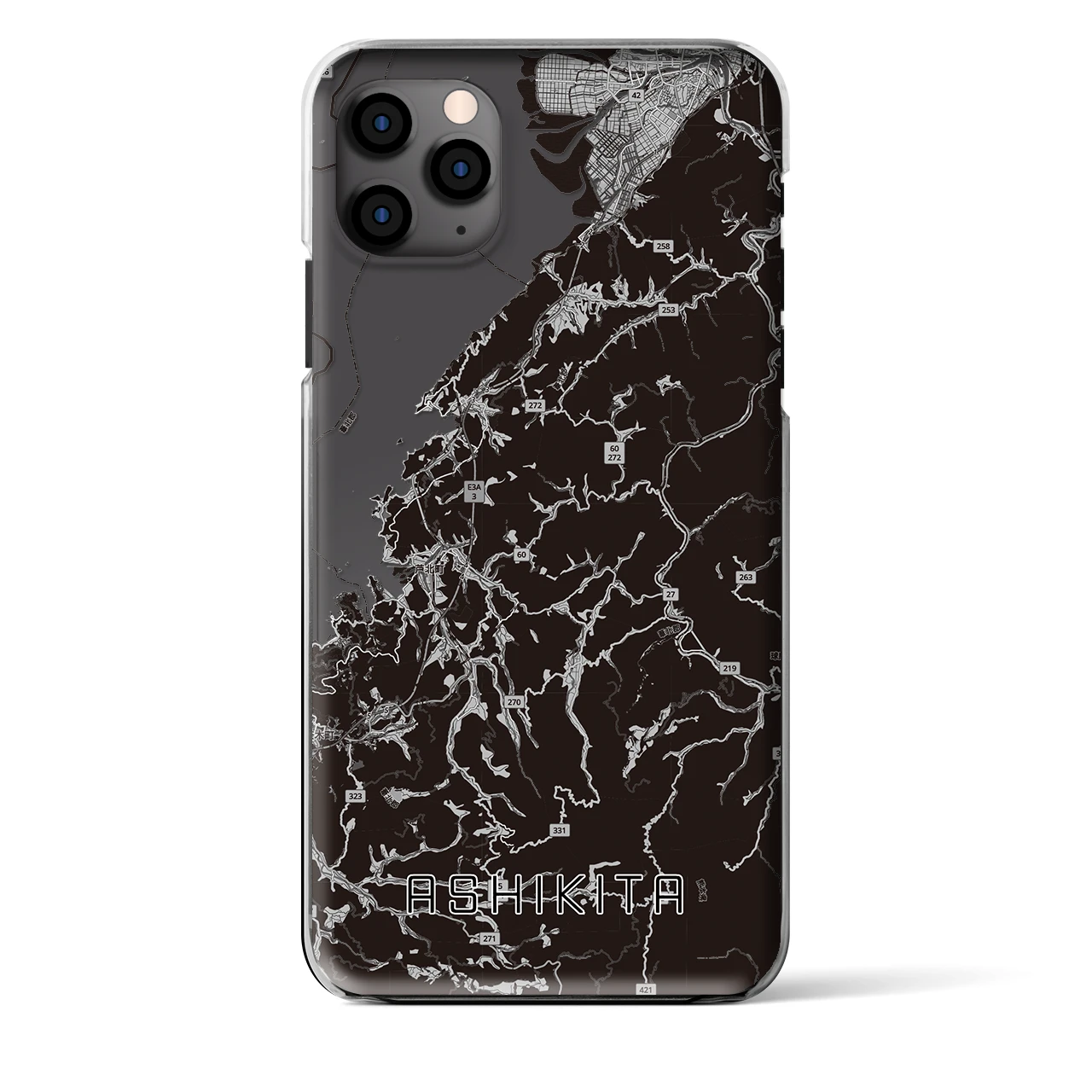 【芦北（熊本県）】地図柄iPhoneケース（クリアタイプ）