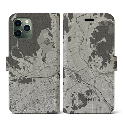 【足守（岡山県）】地図柄iPhoneケース（手帳タイプ）