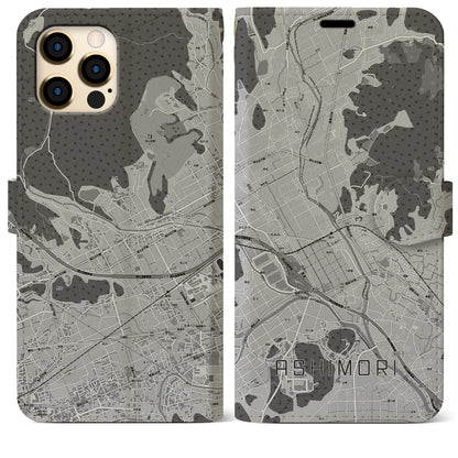 【足守（岡山県）】地図柄iPhoneケース（手帳タイプ）