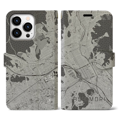 【足守（岡山県）】地図柄iPhoneケース（手帳タイプ）