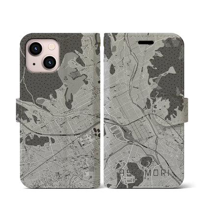 【足守（岡山県）】地図柄iPhoneケース（手帳タイプ）